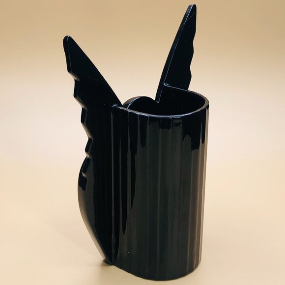 Vintage Fitz and Floyd Skylark Dove Vase: Art Deco Revival Ceramic Centerpiece - Picture 6 of 10